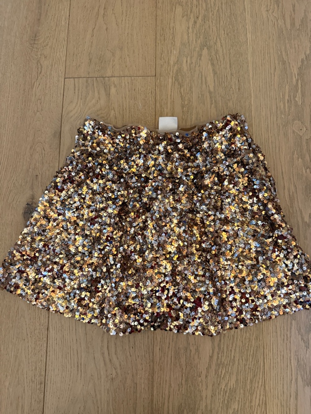 Zara Gold Sequin Circle Skirt
